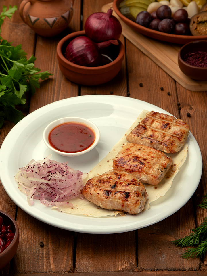 Pollo con aderezo parrillero