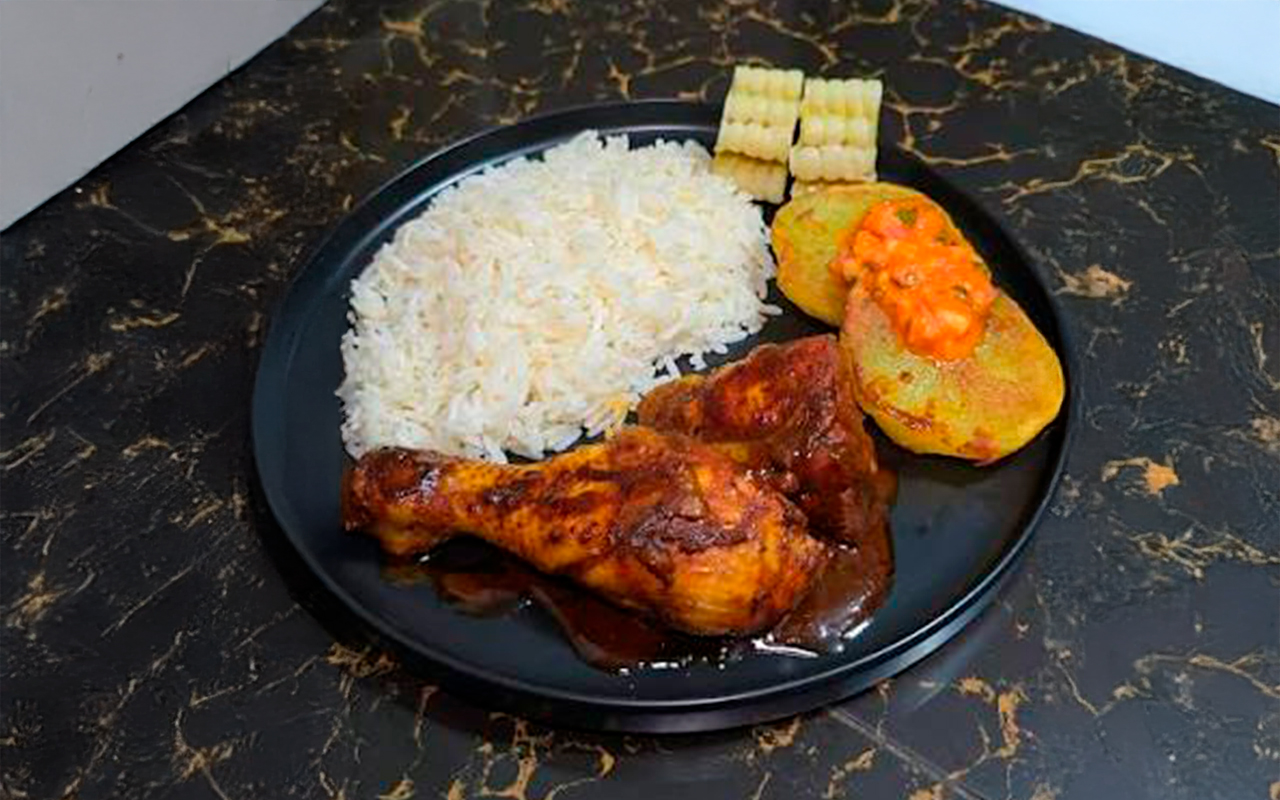Pollo con aderezo anticuchero